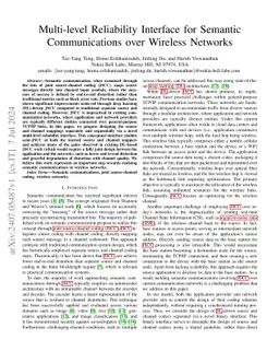 Multi-level Reliability Interface for Semantic Communications over
  Wireless Networks