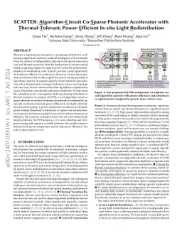 SCATTER: Algorithm-Circuit Co-Sparse Photonic Accelerator with
  Thermal-Tolerant, Power-Efficient In-situ Light Redistribution
