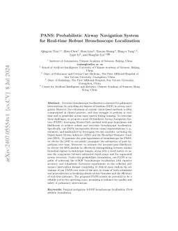 PANS: Probabilistic Airway Navigation System for Real-time Robust
  Bronchoscope Localization