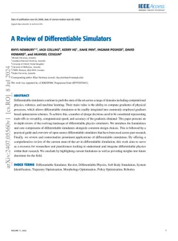 A Review of Differentiable Simulators