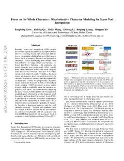Focus on the Whole Character: Discriminative Character Modeling for
  Scene Text Recognition