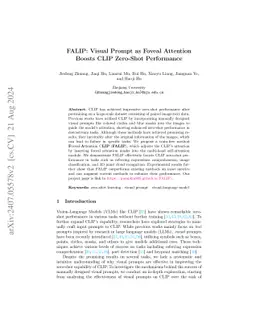 FALIP: Visual Prompt as Foveal Attention Boosts CLIP Zero-Shot
  Performance