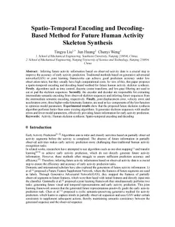 Spatio-Temporal Encoding and Decoding-Based Method for Future Human
  Activity Skeleton Synthesis