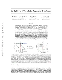 On the Power of Convolution Augmented Transformer