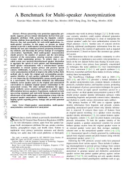 A Benchmark for Multi-speaker Anonymization