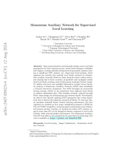 Momentum Auxiliary Network for Supervised Local Learning