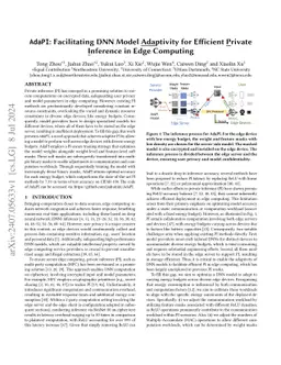 AdaPI: Facilitating DNN Model Adaptivity for Efficient Private Inference
  in Edge Computing