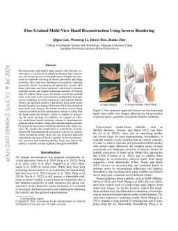 Fine-Grained Multi-View Hand Reconstruction Using Inverse Rendering