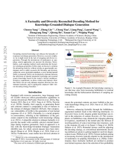A Factuality and Diversity Reconciled Decoding Method for Knowledge-Grounded Dialogue Generation