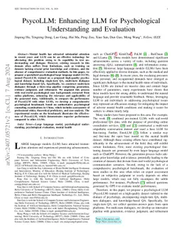 PsycoLLM: Enhancing LLM for Psychological Understanding and Evaluation