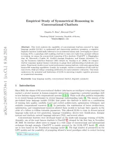 Empirical Study of Symmetrical Reasoning in Conversational Chatbots