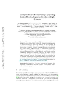 Interpretability of Uncertainty: Exploring Cortical Lesion Segmentation
  in Multiple Sclerosis