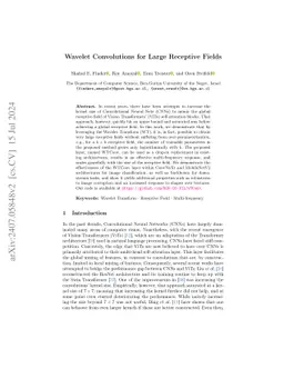 Wavelet Convolutions for Large Receptive Fields
