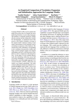 An Empirical Comparison of Vocabulary Expansion and Initialization
  Approaches for Language Models