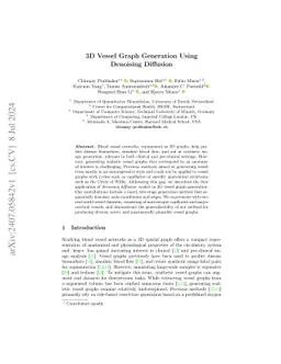 3D Vessel Graph Generation Using Denoising Diffusion
