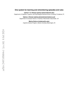 One system for learning and remembering episodes and rules