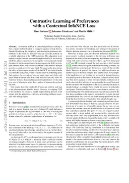 Contrastive Learning of Preferences with a Contextual InfoNCE Loss