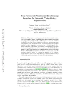 Non-parametric Contextual Relationship Learning for Semantic Video
  Object Segmentation