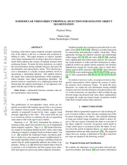 Submodular video object proposal selection for semantic object
  segmentation