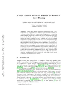 Graph-Boosted Attentive Network for Semantic Body Parsing