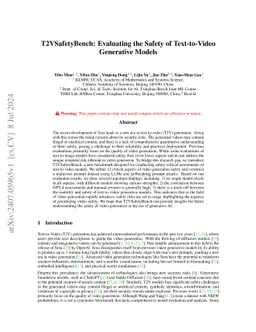 T2VSafetyBench: Evaluating the Safety of Text-to-Video Generative Models
