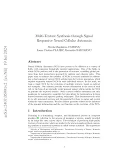 Multi-Texture Synthesis through Signal Responsive Neural Cellular
  Automata