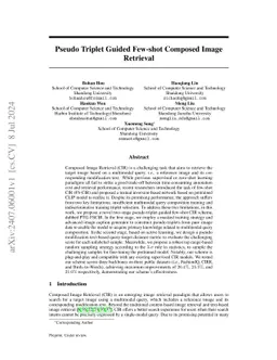 Pseudo-triplet Guided Few-shot Composed Image Retrieval