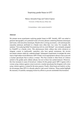 Surprising gender biases in GPT