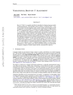 Variational Best-of-N Alignment