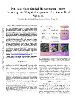 Pan-denoising: Guided Hyperspectral Image Denoising via Weighted
  Represent Coefficient Total Variation