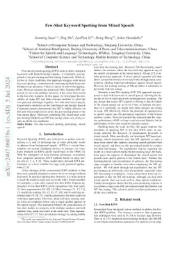 Few-Shot Keyword Spotting from Mixed Speech