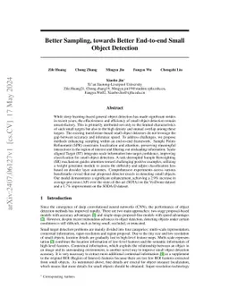 Better Sampling, towards Better End-to-end Small Object Detection