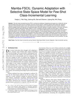 Mamba-FSCIL: Dynamic Adaptation with Selective State Space Model for Few-Shot Class-Incremental Learning