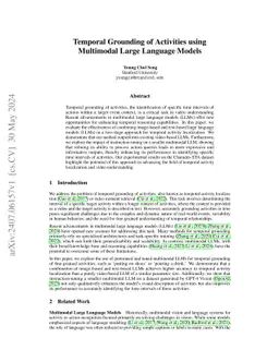 Temporal Grounding of Activities using Multimodal Large Language Models