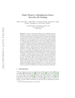 DεpS: Delayed ε-Shrinking for Faster Once-For-All
  Training
