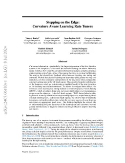 Stepping on the Edge: Curvature Aware Learning Rate Tuners