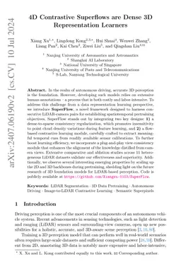 4D Contrastive Superflows are Dense 3D Representation Learners