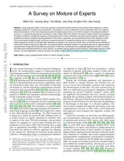 A Survey on Mixture of Experts in Large Language Models