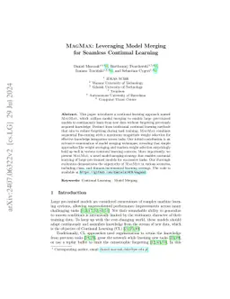 MagMax: Leveraging Model Merging for Seamless Continual Learning