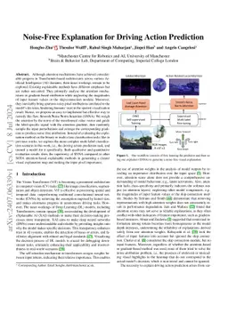 Noise-Free Explanation for Driving Action Prediction