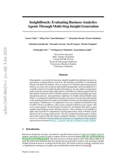 InsightBench: Evaluating Business Analytics Agents Through Multi-Step Insight Generation