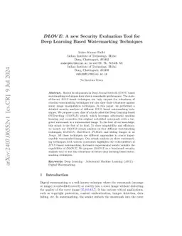 DLOVE: A new Security Evaluation Tool for Deep Learning Based
  Watermarking Techniques