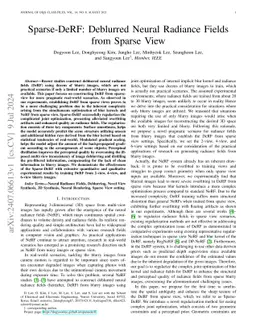 Sparse-DeRF: Deblurred Neural Radiance Fields from Sparse View