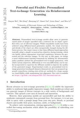 Powerful and Flexible: Personalized Text-to-Image Generation via
  Reinforcement Learning