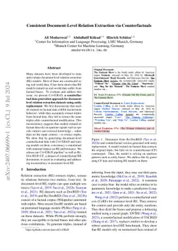 Consistent Document-Level Relation Extraction via Counterfactuals