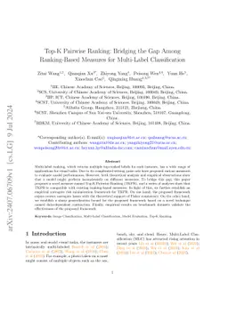 Top-K Pairwise Ranking: Bridging the Gap Among Ranking-Based Measures
  for Multi-Label Classification
