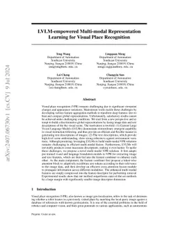 LVLM-empowered Multi-modal Representation Learning for Visual Place
  Recognition