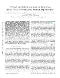 Sustainable techniques to improve Data Quality for training image-based explanatory models for Recommender Systems
