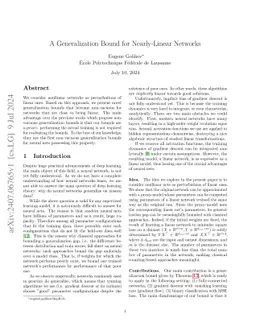 A Generalization Bound for Nearly-Linear Networks