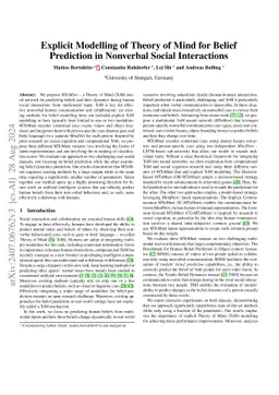 Explicit Modelling of Theory of Mind for Belief Prediction in Nonverbal
  Social Interactions
